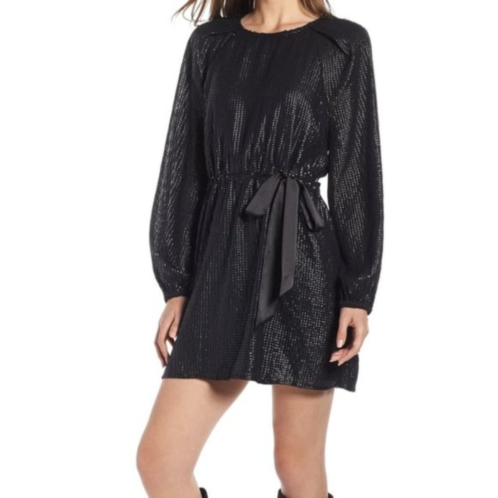 NWT Black Sequin Minidress “Something Navy” Brand